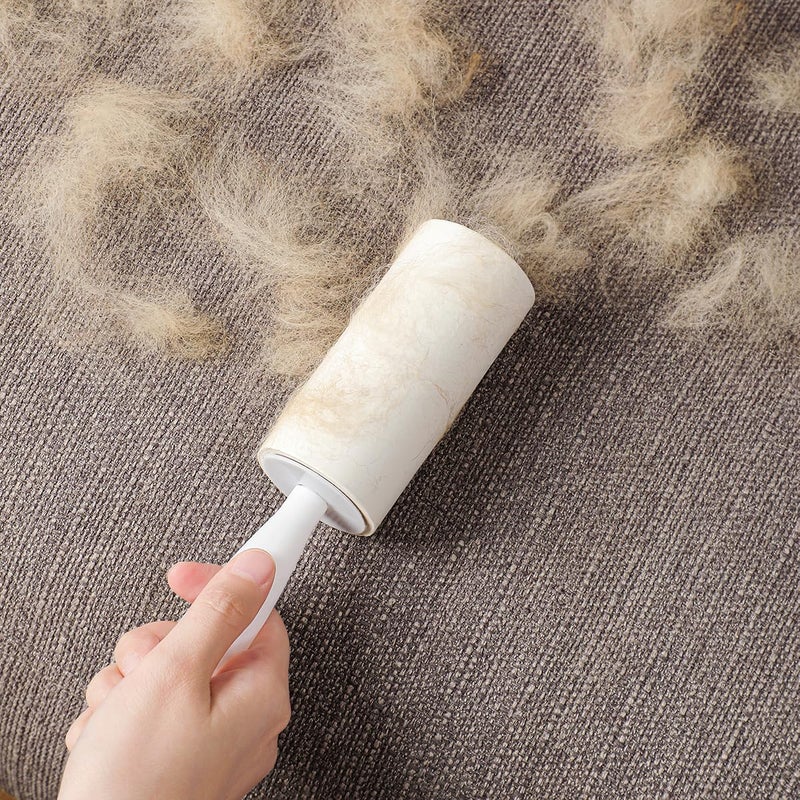 MINGRACE Lint Roller for Pet Hair Extra Sticky Lint Removal Roller with 3 Refills, Reusable Handle with 4 Sticky Rolls Total 240 Sheets (White Stick) - Image 3